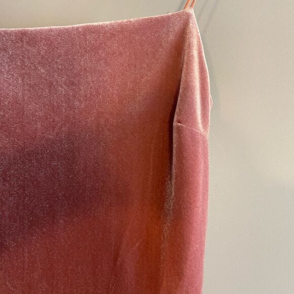 Urban Outfitters Mauve Pink Velvet Spaghetti Strap Mini Dress | SZ XS - Picture 11 of 14